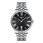 Tissot Carson Premium Lady T122.210.11.033.00 - bracciale e cassa acciaio - quadrante nero con datario e indici argento